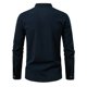 thumbnail image 4 of Blusa y camisa de manga larga con cuello alto para hombre, informal, a la moda, con botones estampados, de poliéster, 4 of 7