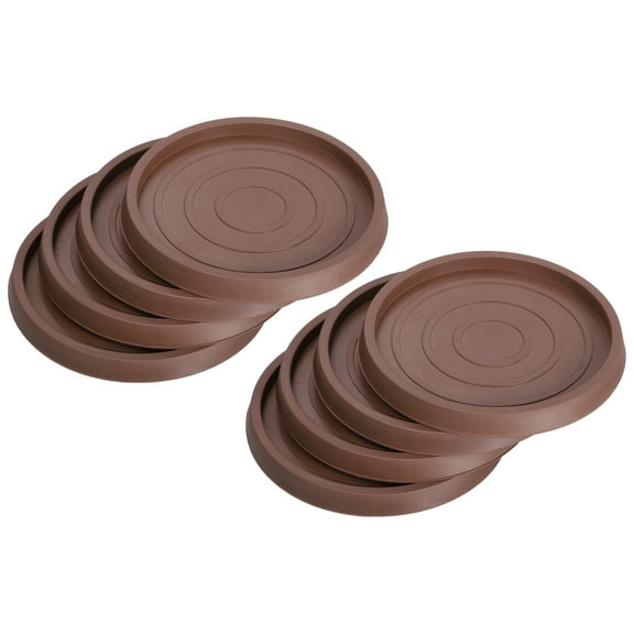 Chair Leg Floor Protectors, 8 Pack 3.5" - Rubber Round Non-Slip Furniture Pads for Hardwood Floors, Couch (Brown)