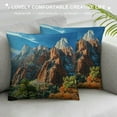 thumbnail image 3 of Nawypu  Zion National Park Utah Crag Throw Pillow Cover USA Pillow Cases Gift for Traveler Friends Pillows Nursery Decor Modern Linen Sofa Pillow Cover for Sofa Chair Car, 3 of 5