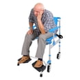 thumbnail image 3 of Rolling Shower Wheelchair Commode Chair for Elderly Seniors Disabled Height Adjustable Folding Portable Toilet Seat with Bathtub Use Safety Armrests Wheels,Load 200kg/440.92lbs, 3 of 14