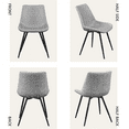 thumbnail image 6 of Alden Design 2PCS Faux Leather Dining Chairs with Metal Legs for Dining Room, Gray, 6 of 9