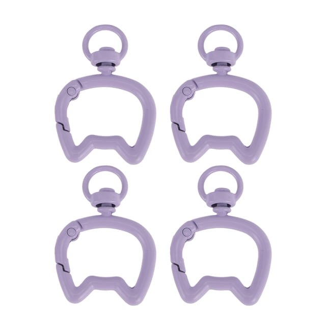 Ofertas Únicas 4 Pcs Llavero de Gato Primavera Color Lila Aleación de Zinc