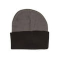 thumbnail image 2 of Two Tone Cuff Beanie - Grey/Black, 2 of 4