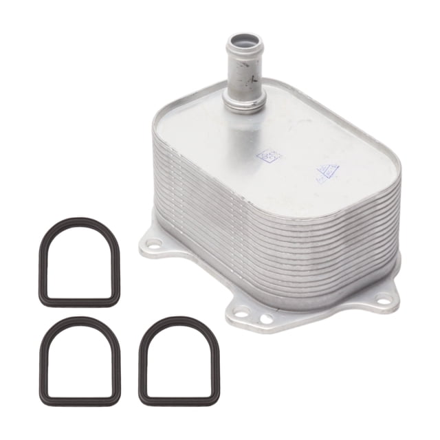 Enfriador de aceite de motor Unique Bargains para Audi A4 8K2, B8 2.0 l 2007-2015, enfriador de aceite de transmisión No.03N117021A, aleación de aluminio, tono plateado, 1 Pcs coche