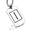 Silver, variant on Stainless Steel Elder Futhark Isa Rune Dog Tag Pendant Necklace