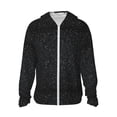 thumbnail image 1 of Balery Black Glitter Sudadera ligera de manga larga con capucha y protección solar UPF 50+ para hombre y mujer, ideal para pesca y running-Medium, 1 of 7