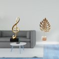 thumbnail image 2 of CoudarTitie Music Note Sculpture Desktop Figurine Metal Leaf Statue Leaf Decoration Artistic Ornament Creative Resin Iron Wood Modern Design Suitable for Office H, 2 of 8