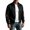 Black, variant on TOUMENY Men Fall Winter Jacket Solid Stand Collar Zip Up Lightweight Casual Cardigan Coat Vintage Slim Fit Long Sleeve Outdoor Travel Jacket Black M