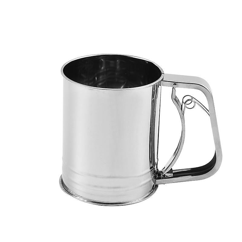 Sollbry Tamis De Farine Cuisson Tasse De Tamis Passoire à Farine Acier Inoxydable Argent Pour Filtrer Farine Cacao En Poudre Sucre En Poudre 84758957