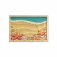 thumbnail image 1 of Seashells Wall Art with Frame, Seashells on the Beach Style Coastal Fun Relaxation Waves Shoreline, Printed Fabric Poster for Bathroom Living Room, 35" x 23", Sand Brown Orange Teal, by Ambesonne, 1 of 2