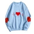 thumbnail image 5 of Vetsdori Long Sleeve Sweatshirts for Women Crewneck Pullover Tops Valentine's Days Graphic,Casual Love Heart Holiday Gifts for Girlfriend Womens Shirts Cute, 5 of 5