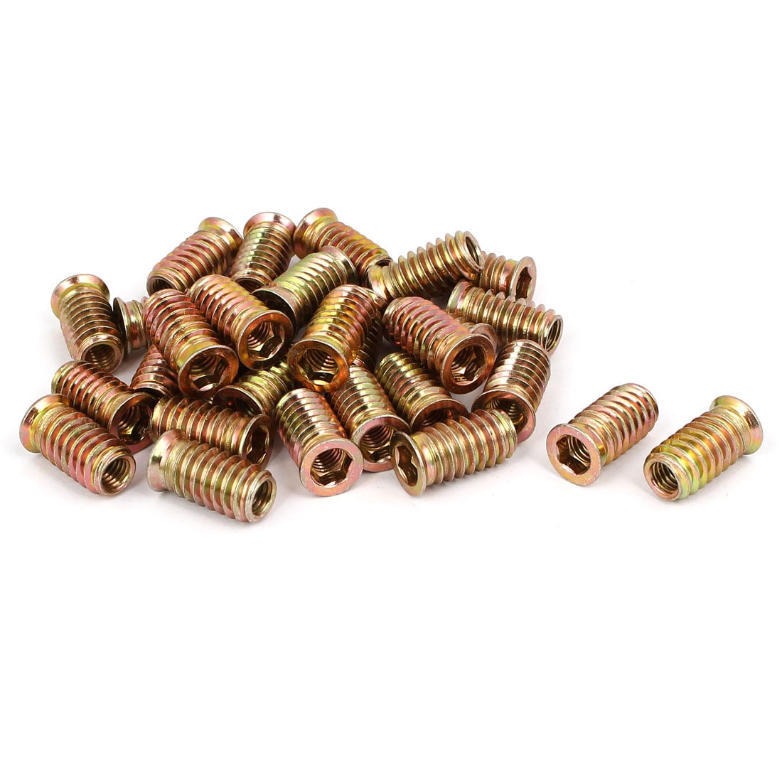 8mm x 25mm Wood Furniture Insert Interface E-Nut Hex Socket Threaded ...