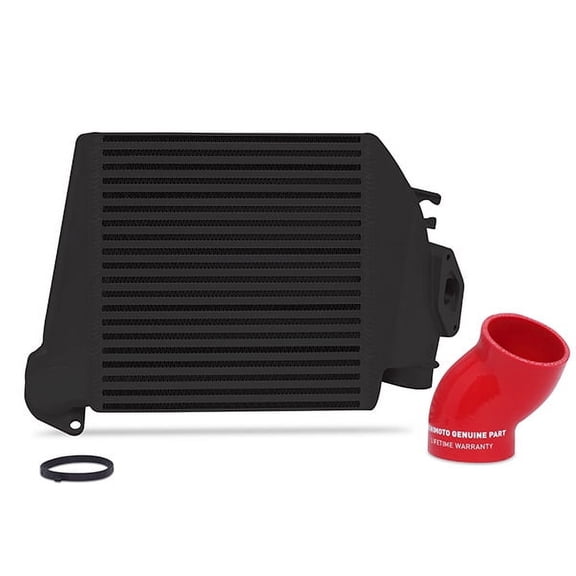 Mishimoto MMTMIC-WRX-08BKRD Top-Mount Intercooler Compatible With Subaru WRX 2008-2014 Black Cooler, Red Hose