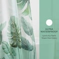 thumbnail image 4 of Unique Bargains Waterproof Leaf Shower Curtain Sets Hooks Green Pattern 1 71"W x 71"L, 4 of 8