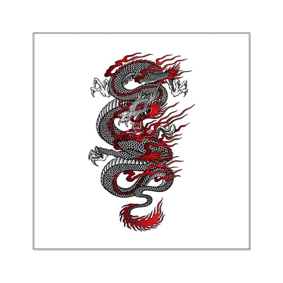 CafePress - Asian Dragon Sticker - Square Sticker 3" x 3"