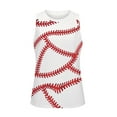 thumbnail image 2 of WNEGSTG Women's Baseball Sleeveless T Shirt Round Neck Slim Fit Tank Tops, 2 of 5