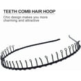 thumbnail image 2 of Mens Workout Headbands 24pcs Teeth Comb Headband Metal Wire Teeth Hair Hoop Non Slip Sharks Tooth Hairband Headpiece Hair Accessories for Girls Women Black Hair Styling Accessories, 2 of 5