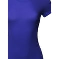 thumbnail image 3 of FashionOutfit Women's Solid Basic Short Sleeve Crew Neck Tee, 3 of 3