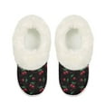 thumbnail image 2 of POLERO Pink Mushroom Butterfly Print Warm House Slippers for Women Comfy Fleece Lined Fuzzy Slippers with Thick Sole for Indoor Outdoor, Size 8-9, 2 of 7