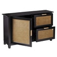 thumbnail image 3 of 50.25" Brown and Black Contemporary Rectangular Storage Cabinet, 3 of 6