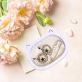 thumbnail image 1 of Vitrina para joyas, caja de almacenamiento para mujer, con forma de gato, organizador portátil y versátil, soporte para pulseras y gemelos., 1 of 8