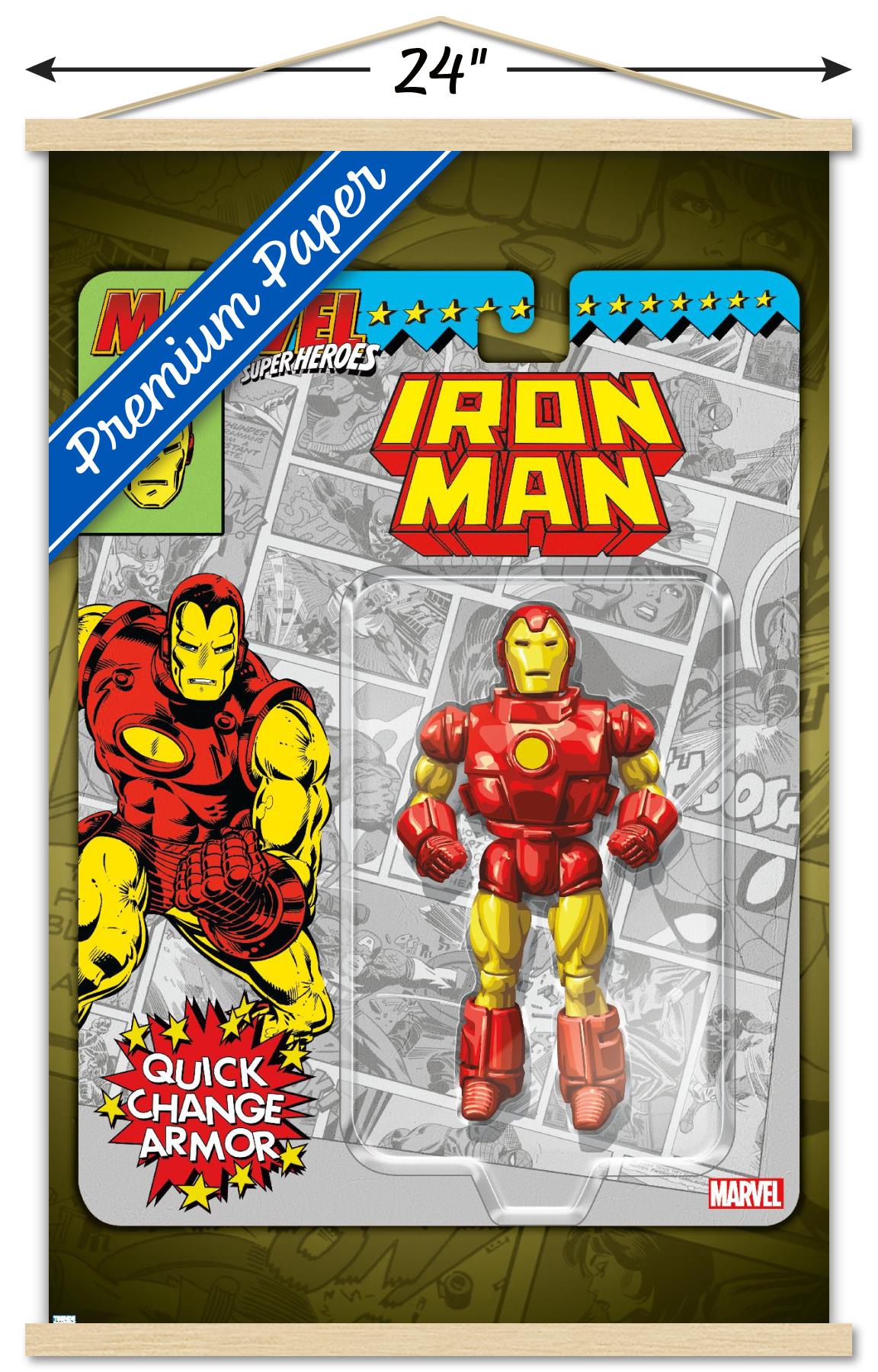 Marvel Toy Vault - Iron Man Wall Poster with Magnetic Frame, 22.375" x 34"