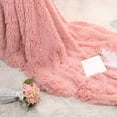 thumbnail image 1 of Bamboohart Faux Fur Throw  Puffy Soft and Plush Shaggy Fall Throw Blankets for Bed Long Fur Solid Reversible Warm Cozy puffy  for Sofa Couch as Gift Home Decor, 1 of 9