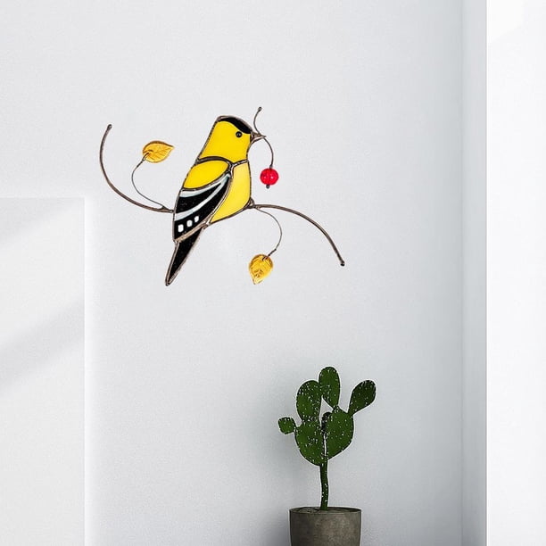 Calcomanías de pared de pájaros creativos, calcomanías de ventana de pájaro Calcomanía anticolisión de colibrí para sa de Oficina Gu Estilo 5 perfecl Etiqueta de la ventana