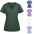 thumbnail image 5 of Puntoco - Camiseta de manga corta para mujer con cuello en V y bolsillo con cremallera Puntoco Puntoco-2159, 5 of 5