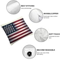 thumbnail image 6 of nygtbtfer American Flag Lumbar Pillow Cover Happy American  Linen Home Decorative Throw Pillow Cover Cushion Case White, 6 of 7