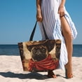 thumbnail image 6 of Balery Western French Bulldog Cowboy Beach Travel Bag - Water-Resistant, Large Capacity Lightweight Tote with 7 Pockets for Women and Men - Perfect for Beach, Pool, Gym, and Travel, 6 of 7