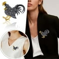 thumbnail image 3 of ZTTD Alloy Fashion Vintage Rooster Brooch Lapel Pin Ladies Clothing Pins Accessories Jewelry, 3 of 9