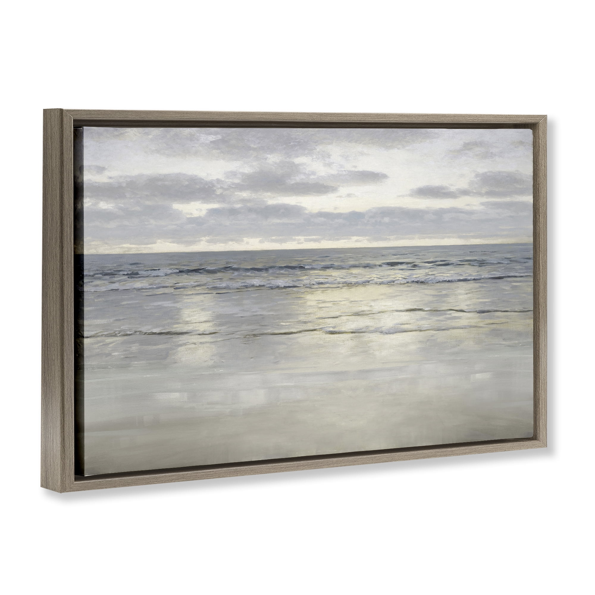 Stupell Industries Sunlight On The Sea Brown Framed Floater Canvas Wall Art, design by Christy McKee