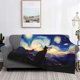 thumbnail image 2 of Fotbe Cat Under Starry Skies Manta de Franela con Estampado, Manta Ultrasuave para Cama, Sofá, Auto, Hipoalergénica y Antibolitas-40"x30", 2 of 6