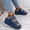 Blue, variant on Women's Platform Slide Sandals Comfortable Thick Sole Wedge Slides Buckle Strap Casual Summer Sandals Fashion Beach Vacation Slippers Gray 9.5(43)