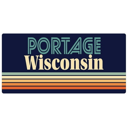 

Portage Wisconsin 5 x 2.5-Inch Fridge Magnet Retro Design