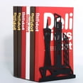 thumbnail image 4 of Stylish Premium Metal Bookends Creative Hollow-out Art Landmark Book Stands Creative Gift Non-Slip Bookends Book Support a slice-21, 4 of 6