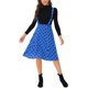 thumbnail image 1 of Faldas de tirantes ajustables de lunares para mujeres Inspire Chic XS azul real, 1 of 7