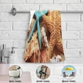 thumbnail image 4 of Summer Beach Seashell Kitchen Hand Towels 2 PCS, Starfish Marine Seaside Fingertip Bath Towels Ultra Soft and Highly Absorbent, Decorative Face Towels Dish Washcloths, 28.3"x14.4", 4 of 4