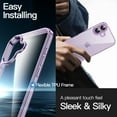 thumbnail image 5 of JETech Case for iPhone 17 6.3-Inch, Non-Yellowing Shockproof Phone Bumper Cover, Anti-Scratch Clear Back (Purple), 5 of 5