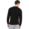 thumbnail image 3 of Thermal Top - Men's Classic Crewneck Waffle Knit Thermal Top 3XL, Black - 1, 3 of 4