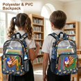 thumbnail image 4 of Whosucclay Fire Sports Clear Backpack for Girls Boys, 17 Inch Adjustable Straps Transparent Daypack Middle School Preschool with Spacious Side Pockets, 4 of 10
