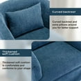 thumbnail image 6 of Rophefx Swivel Accent Chairs with Lumbar Pillow,360-Degree Rotation,Barrel Reading Chair with Skirt for Living Room,Office,Blue, 6 of 7