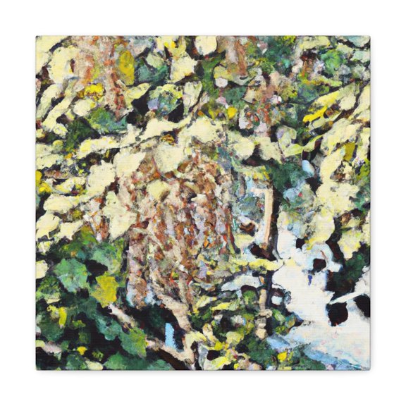 Elm Tree Pointillism - Canvas