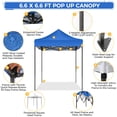 thumbnail image 4 of SANOPY 6.6 x 6.6 FT Pop Up Canopy Tent, Heavy Duty Canopy Easy Set up All Weather Waterproof Outdoor Canopy Tent for Parties, Beach, Garden, Camping with 1 Handbag, 3 Adjustable Heights, UPF50+, 4 of 8