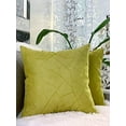thumbnail image 3 of Throw Pillows Celery with STUFFING INCLUDED, Set of 2 18x18 Couch Pillows, Embroidered Bed Pillows for Home Décor, Filling 100% Polyester Fiber, Made in USA, 3 of 4