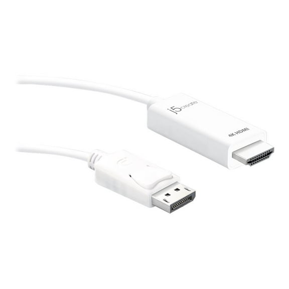 j5create - 6' DisplayPort-to-HDMI Cable - White