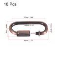 thumbnail image 2 of Unique Bargains 4mm Oval Shape Quick Link Screw Lock Chain Connector Red Bronze 10 Pack, 2 of 5