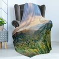 thumbnail image 4 of Appalachian Soft Flannel Fleece Throw Blanket, Autumn Outdoor Scene Photo from Smoky Mountains National Park Tennessee, Cozy Plush for Indoor and Outdoor Use, 70" x 90", Multicolor, by Ambesonne, 4 of 5