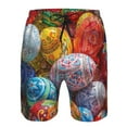 thumbnail image 3 of Cauagu Easter Eggs Print Men's Swim Trunks,Hawaiian Bathing Suit Swimsuits Beach Shorts with Pockets for Men Quick Dry Swimming Board Shorts-3X-Large, 3 of 6